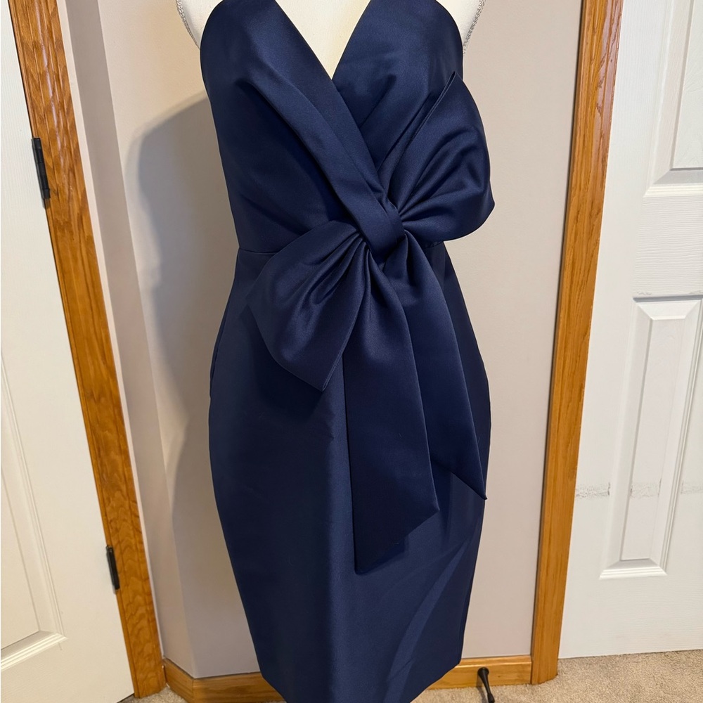 Badgley Mischka Strapless Stunning Midnight Blue Dress NWT size 6